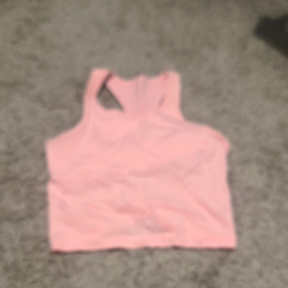Lululemon Athletica Pink Sleeveless Crop Tank Top